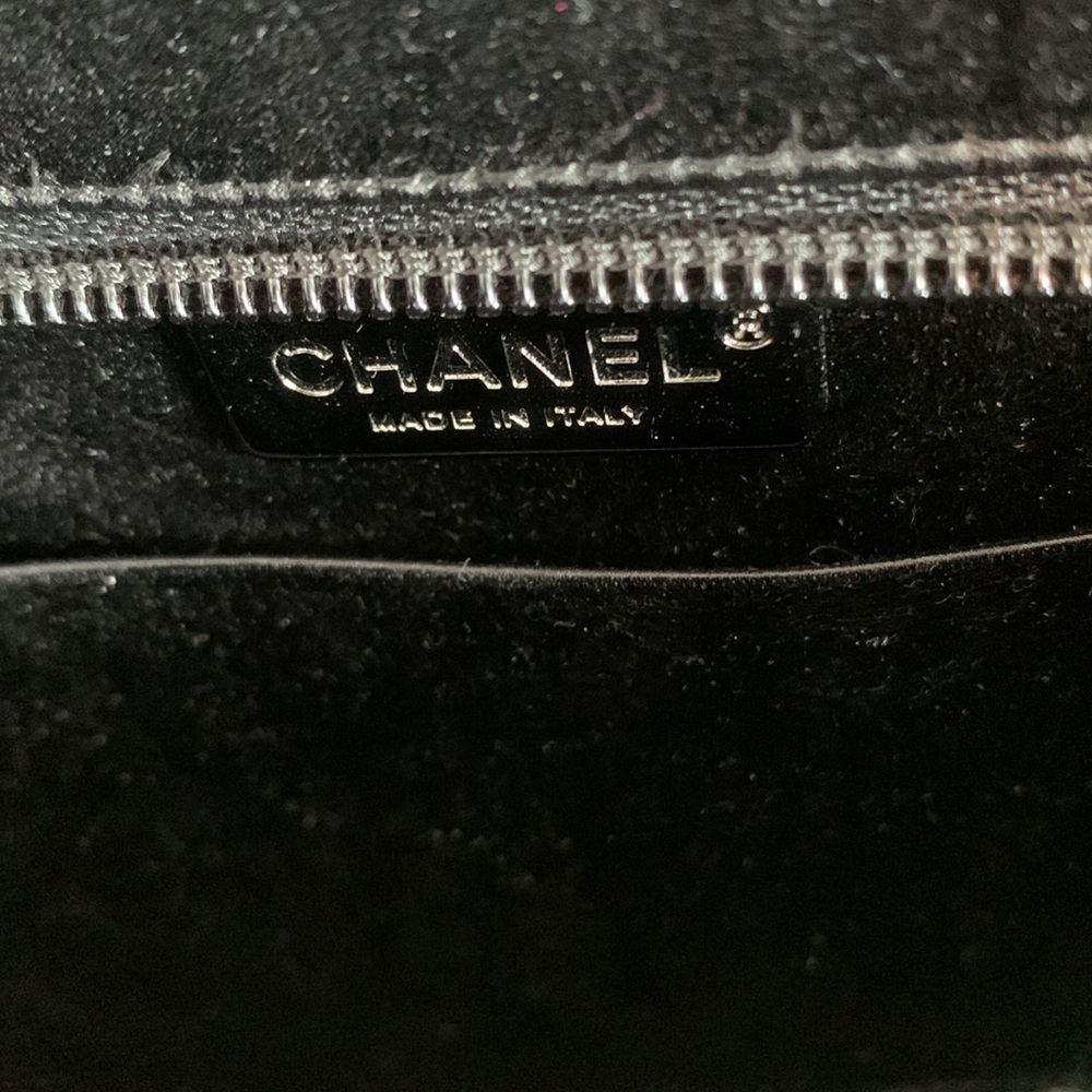 CHANEL 🖤 Rare Diamonte Swarovski Crystal Studded CC Black Satin Silk Chain Bag - Picture 13 of 16